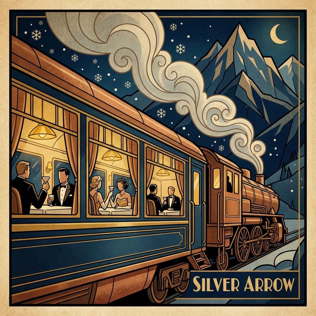 The Silver Arrow — Art Deco murder mystery